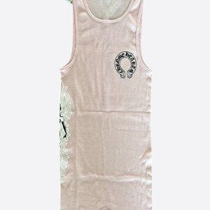 Chrome Hearts Pink & White Deadly Doll Tank Top